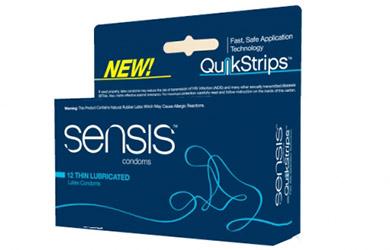 sensis quickstrips condoms